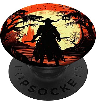 Japanese Samurai Art Retro Anime PopSockets Adhesive PopGrip