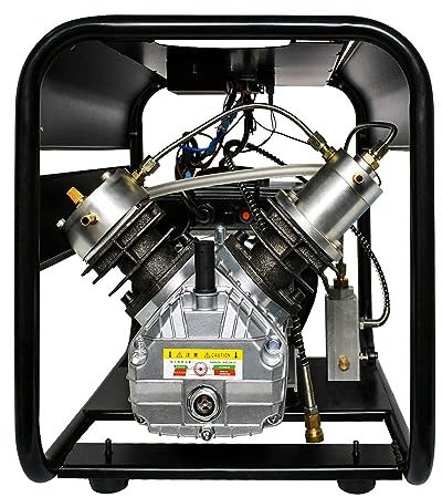 HLGKBY Compresor de Aire, compresor de Aire de Buceo, compresor de Aire Pcp de 4500 PSI, Cilindro Doble portátil, Bomba de Paintball de Alta presión para Pistola de Rifle de Aire, Tanque de 6,8 l