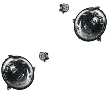 Johns, Scheinwerfer Satz Halogen passend für VW Lupo 6X 09/98-07/05wa. H4 L+R + Nebels.