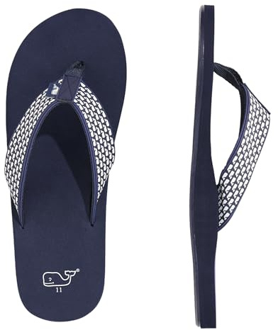 vineyard vines Men's Micro Whale Foam Flip Flop, Nautical Navy, 8 UK