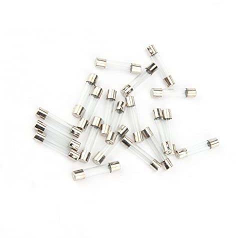 100 Stück Flink Glassicherungen Sortiment 6 * 30mm 250V 0.5A 1A 2A 3A 4A 5A 6A 8A 10A 15A 20A 25A 30A AMP Sicherungsrohr Ersatzsicherung (Size : 25A)
