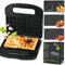 Extralink Sandwichmaker 3 in 1, tostapane e piastra per waffle con piastre intercambiabili, griglia a contatto da 1000 W, rivestimento antiaderente, facile pulizia, sandwich, piastra per waffle,