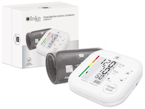 Inko Medical Tensiómetro de Brazo Digital, Aparato Medidor de la Tensión Arterial, Pulsómetro Brazo de Medición Precisa, Validado Clínicamente, Medidor de Presión Arterial, Blood Pressure Monitor