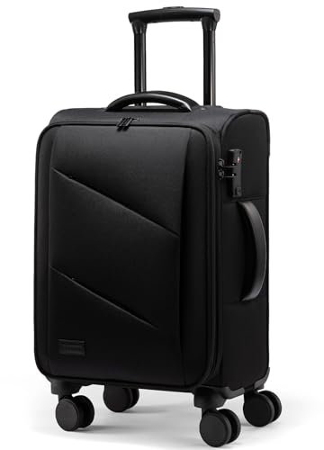 LOVEVOOK Trolley Handgepäck Koffer, Leicht Rollkoffer Reisekoffer mit Tsa-Schloss und 4 Rollen, Klein Cabin Suitcase Carry on Luggage Kabinenkoffer mit 15.6 Zoll Laptopfach, 55 cm, 45L