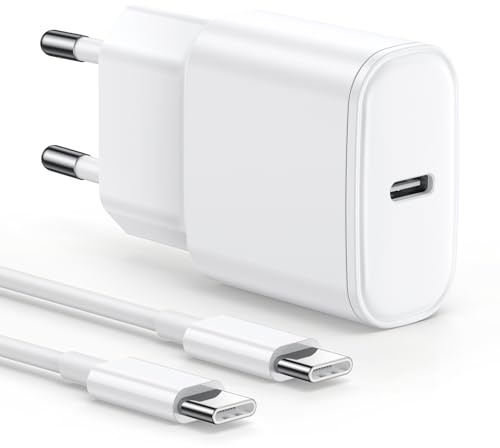 USB C Ladegerät Ladekabel für iPad Pro 13/12.9/11, 20W iPad Schnellladegerät mit 2M USBC Schnellladekabel Kompatibel mit Air 5/4 Gen 11/13, iPad 10/11/A16 Generation, Netzteil Stecker Adapter