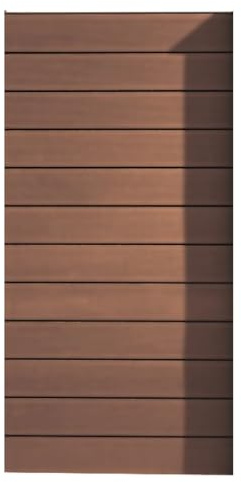 HORI Sichtschutzzaun Schmal & Schräg Element - WPC Gartenzaun - Robuster Lamellenzaun Grau - Langlebiger Sichtschutzzaun für Terrasse & Garten - Modernes Design für mehr Privatsphäre - 90 x 180 cm -