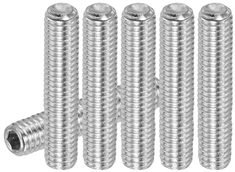 PATIKIL 30 stycken skruvar set, M6 x 40 mm hexagon grovskruv 304 rostfritt stål insexkant gängstift för fäste dörrhandtag vattenkran lampreparation
