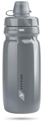 R1 Raceone Hyma Fahrradflasche mit Abdeckung 600 cc, Farbe Grau, hergestellt in Italien