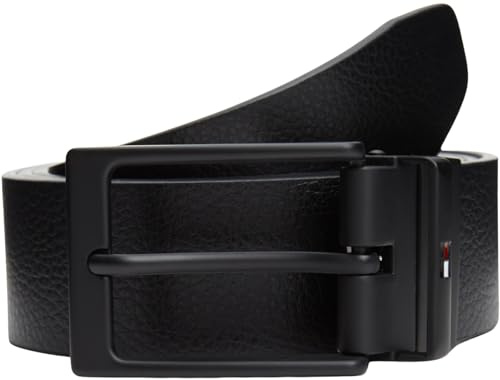 Tommy Hilfiger Herren Gürtel Layton 3,5 cm aus Leder zum Wenden, Schwarz (Black), 95 cm
