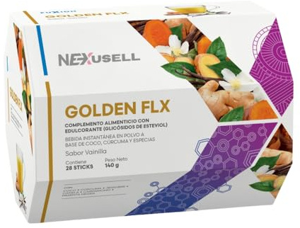 Golden FLX – Té Antioxidante con Cúrcuma Orgánica, Jengibre, Cardamomo, Canela y Coco para Flexibilidad y Bienestar Articular