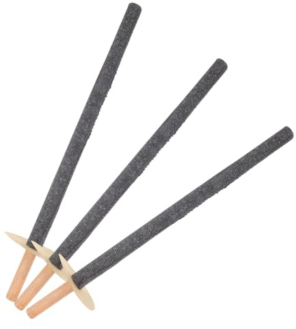Totority 3pcs Handheld Wooden with Weatherproof Coating for Outdoor Weddings Parties and Camping Warm Torch Lights for Garden Decor and Backyard Ambiance