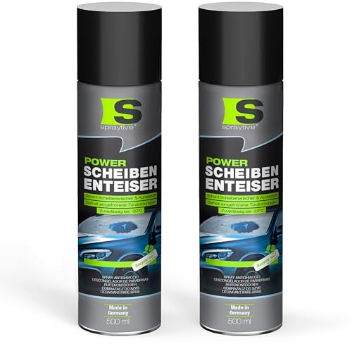 Spraytive 2 x 500 ml, spray per sbrinamento per finestrini e serrature, sbrinatore agisce in pochi secondi fino a -20 °C, delicato sui materiali, ritarda la formazione di ghiaccio, prodotto in