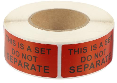 Healeved Etiquetas de Advertencia Adhesivas para Envío 254X508 MM 500 Unidades Autoadhesivas Pegatinas de Precaución para Paquetes Conjunto No Separar Uso Transporte y Mensajería