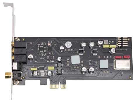 Plyisty Tarjeta de Sonido PCIe, ADC Integrado y DAC ES9018K2M con Sonido HiFi, Soporte para SSS1700 y Múltiples Velocidades de Muestreo, Compatible con OS X