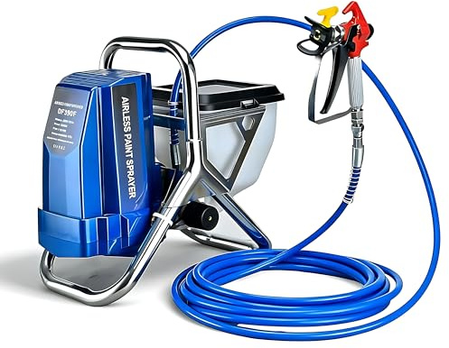 Pulverizador de pintura sin aire, 2900 PSI de alta presión con punta, para pintura de casa, paredes interiores/exteriores, vallas, techos, armarios