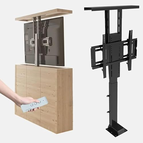 Mobile elevatore TV elettrico con altezza regolabile e rotazione a 360°, staffa telescopica nascosta per intrattenimento domestico, spina UK