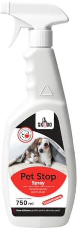 Generico SKUDO Pet Stop Spray 750ml — Disabituante Naturale per Cani e Gatti | Repellente per Marcatura Territorio | Uso Interno ed Esterno | Senza Gas (Liquido)
