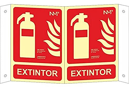 Normaluz Cartel Extintor Homologado Clase B – Cartel Extintor Fotoluminiscente 21x30 cm, Carteles Alarma y Señalizaciones de Seguridad, Alta Visibilidad, PVC Duradero