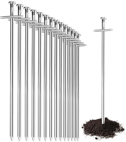 com-four® 15x Zelt-Heringe aus Stahl - Lange und robuste Erdnägel für Camping und Outdoor - ideal für normalen und harten Boden