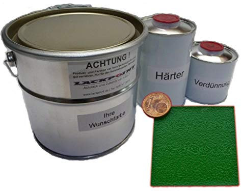 2 Komponenten Bootslack in Wunschfarbe Antirutschbelag Decklack im Set (1,75 Liter, RAL 9003 Signalweiß)