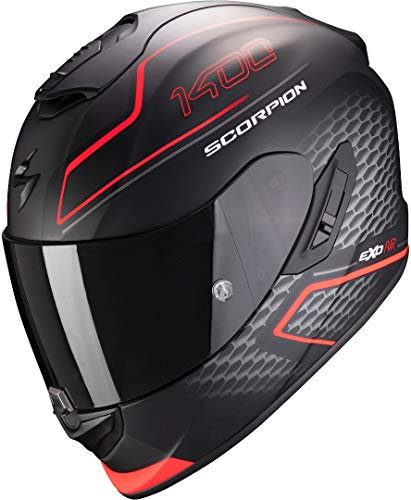 Scorpion Herren EXO-1400 AIR Galaxy Matt Neon Red XXL Motorcycle Helmets, rot