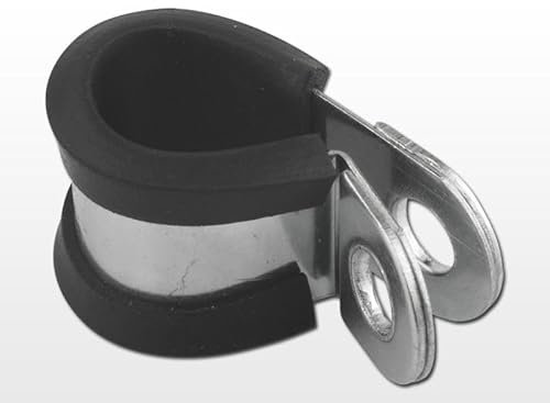Rohrschellen mit Gummieinlage EPDM Halteschelle RSGU DIN 3016 (50, Ø 30mm - Band 15mm)