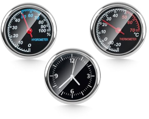 LanCo Bright Auto Auto digitale Kristall mechanische Uhr/Thermometer/Feuchtigkeitsmesser