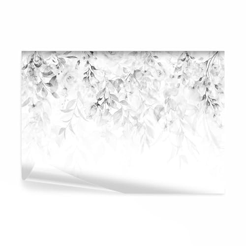 decomonkey Fototapete Blumen Rose, 350x256 cm, XL, Pflanzen Natur, Vlies | Schlafzimmer, Wohnzimmer, Tapete, Fototapeten, Tapeten, Vliestapete, Wandtapete, moderne, Wandbild, Wand