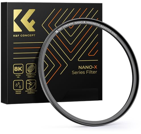 K&F CONCEPT Bague Magnétique pour Filtre 49mm de Système Magnétique | Installer Rapidement,Aimanté,Nano-X,FP702