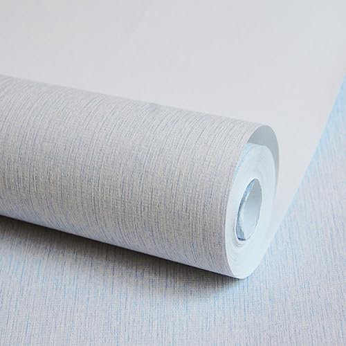 Vliestapete mit einfarbiger Textur, Wohnzimmer, TV-Hintergrund, Wand, Schlafzimmer, nicht selbstklebende Tapete, mehrfarbig optional (0,53 x 9,5 m, Hellblau)