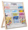 SINBINTA Children Sling Bookcase, 7 Tier Kids Bookshelf Storage Display Rack, Easy Access Wooden Book Organiser with Pocket for Kids Bedroom and Playroom (Beige)