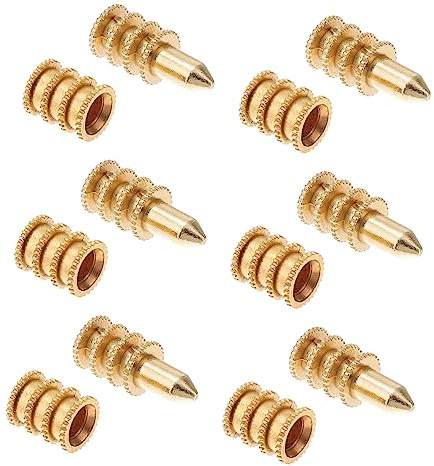 CLISPEED 20pcs Copper Sleeve Positioning Pin Dowel Kit for Dining Table Bolt Sleeve Alignment Dowel
