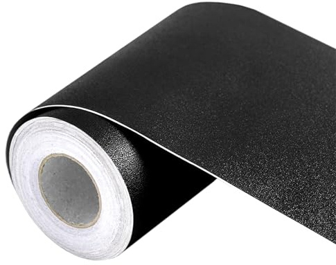 JUMRHFAN Bordo Per Carta Da Parati Impermeabile, Decorazione Autoadesiva Rimovibile Per Cucina, Bagno, Piastrelle, Bianco Puro 10cm X 5000cm (nero)