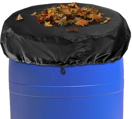 Besreey Barile per pioggia, impermeabile e antipolvere, in tessuto Oxford, contenitore estensibile regolabile per tamburi da 55 galloni