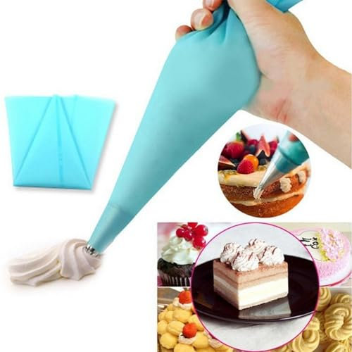 Lot de 3 poches à douille réutilisables en silicone pour décoration de gâteaux