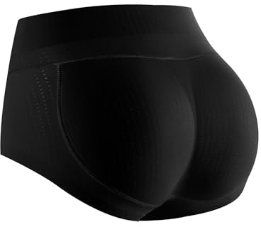 SUIUOI Bragas Push Up para Mujer, Bragas Push Up para Glúteos Shapewear, Bragas Moldeadoras Elásticas Body Shaper Braguitas Ropa Interior Moldeadora sin Costuras, Fajas Moldeadoras Body Shaper, Negro