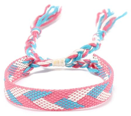 Whakano 2 piezas pulseras de amistad anchas, hechas a mano trenzadas pulseras de amistad, pulseras de muñeca ajustables para niñas mujeres hombres niños, regalo para mejor amiga cumpleaños, Nailon