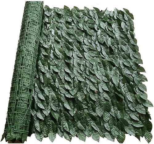 Siepe Finta Artificiale 1 x 3 Metri Rotolo Rete frangivista frangivento, Ornamentale con Foglia edera Sintetica,in plastica, anticaduta per ringhiera terrazzo Balcone Giardino
