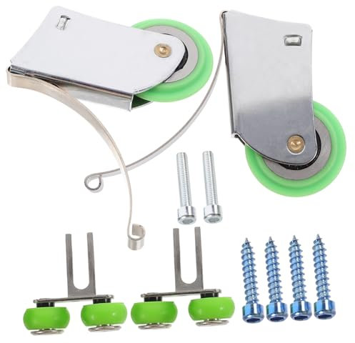 WHAMVOX Schiebetürrollen Für Glasschiebetüren Metallrollen Mit Riemenscheibe Türzubehör Für Schranktüren Und Terrassentüren Leise Und Reibungsarme Lagerrollen