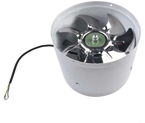 Honseadek Extractor Fan 200Mm Inline Duct Ventilation System,Easy Installation, 200mm Inline Pipe Fan, High Extraction Capacity, Quiet, 7 Blades(white)