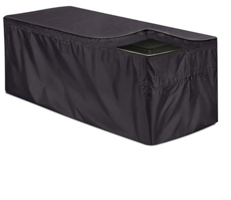FUANA Housse de protection imperméable avec fermeture éclair pour coffre de jardin, banc de rangement, meubles de terrasse (S)