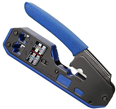 Homoyoyo Crimpzange Cata Für Netzwerkstecker Abisolier Und Entmantelungswerkzeug Ergonomisch Präzise Schneidkanten Für Elektriker Und Heimwerker