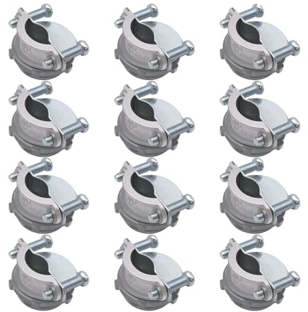 TOMSHIELE 12 Pack 1/2 Inch Clamp Type Cable Connectors, Zinc Alloy for Metallic Conduit, Zinc Clamp Cable Connector for Non-Metallic Conduit, UL Listed