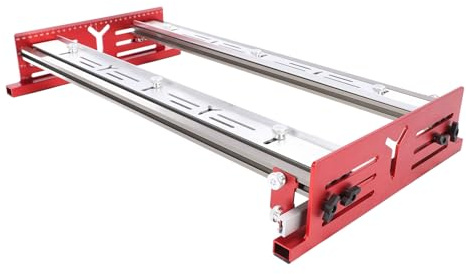 Chariot de toupie en aluminium, Gabarit d'aplanissement pour planches jusqu'à 590mm de large Plaque coulissante pour routeur à bois pour aplatir et finir le contreplaqué