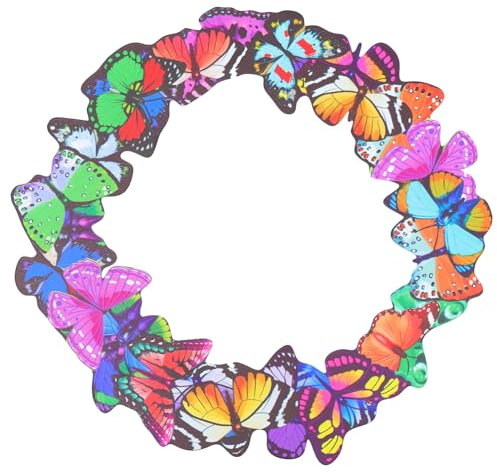 ibasenice Decoración De Pared con Mariposas De Hierro Adorno De Metal para Hogar Wreath De Mariposas para Sala De De Pared y Vividamente Detallado