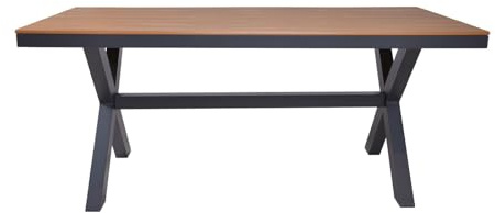 Gravidus Gartentisch SILEA aus Aluminium & Nonwood – Wetterfester Outdoor-Tisch in Holzoptik, pflegeleicht & langlebig, stabil & modern, ideal für Terrasse & Garten, anthrazit