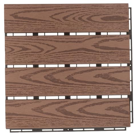 POPETPOP Embossed Floor Outdoor Interlocking Deck Tiles Patio Flooring for Garden Balcony