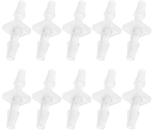 SG Store 10 Stücke 1/8 Zoll Kunststoff Schlauchtülle Fitting für Thru-Bulk Rohr 3,2x8,1x24,8mm Transparent