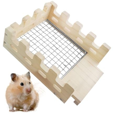 Kaninchenhaus | Versteckhaus Für Hamster - Dekorativer hölzerner Lebensraum Zum Knabbern Spielen Verstecken Ausruhen Und Schlafen Für Hamster Kaninchen Und Chinchilla