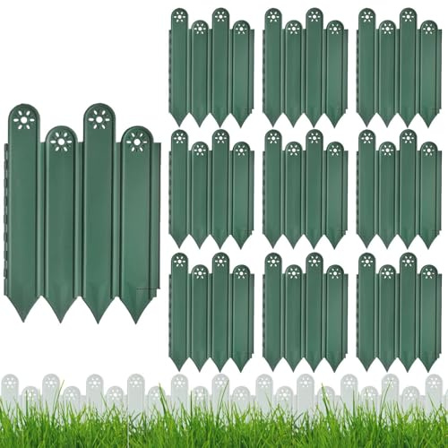 Bordures de Jardin,Bordures pour Pavés | Barrière Décorative Protectrice 10 Pièces Clôture pour Jardin Parterres Pelouse Patio Cour